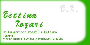 bettina kozari business card